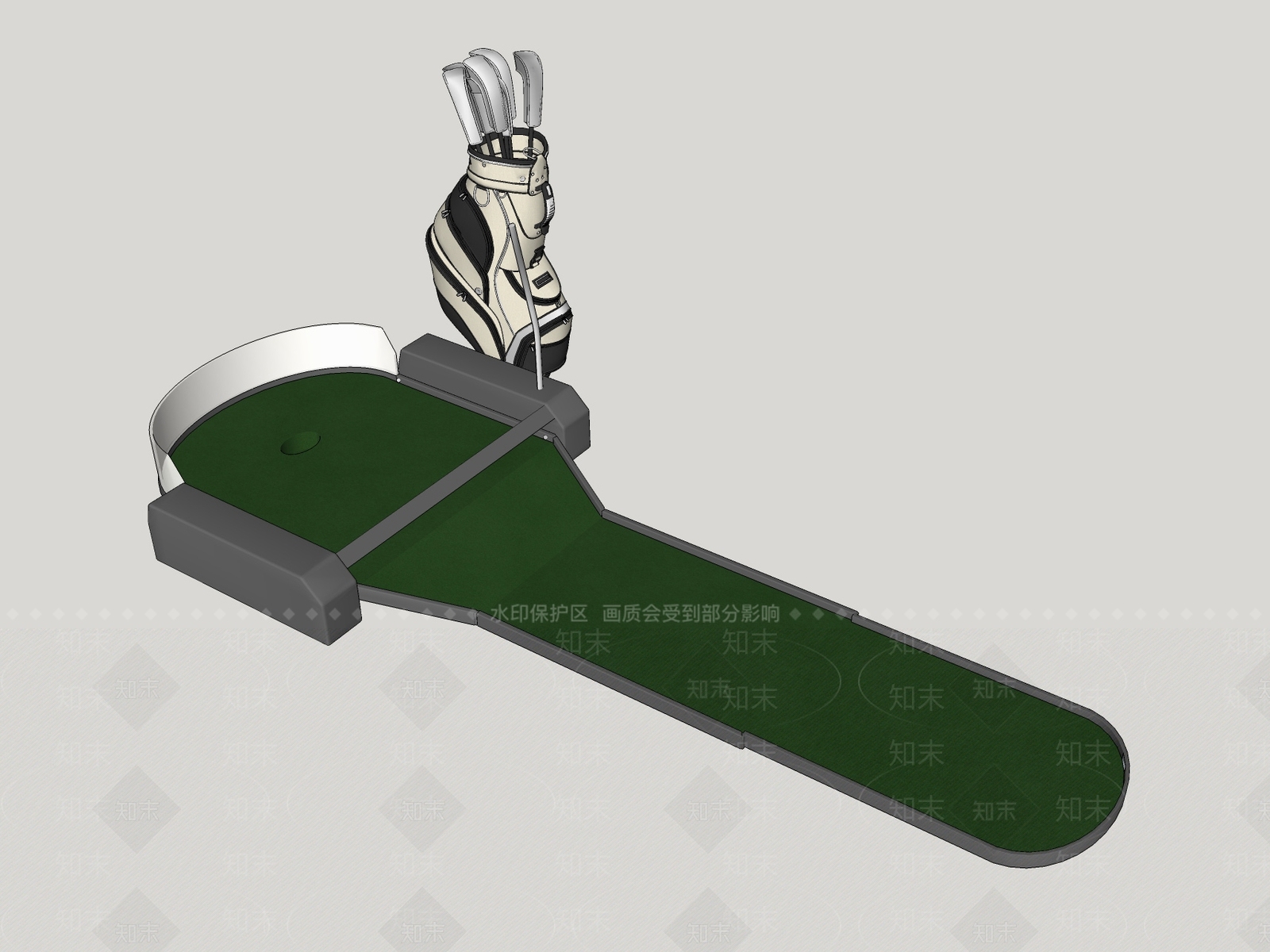 现代高尔夫模拟器SU模型下载【ID:535602207】