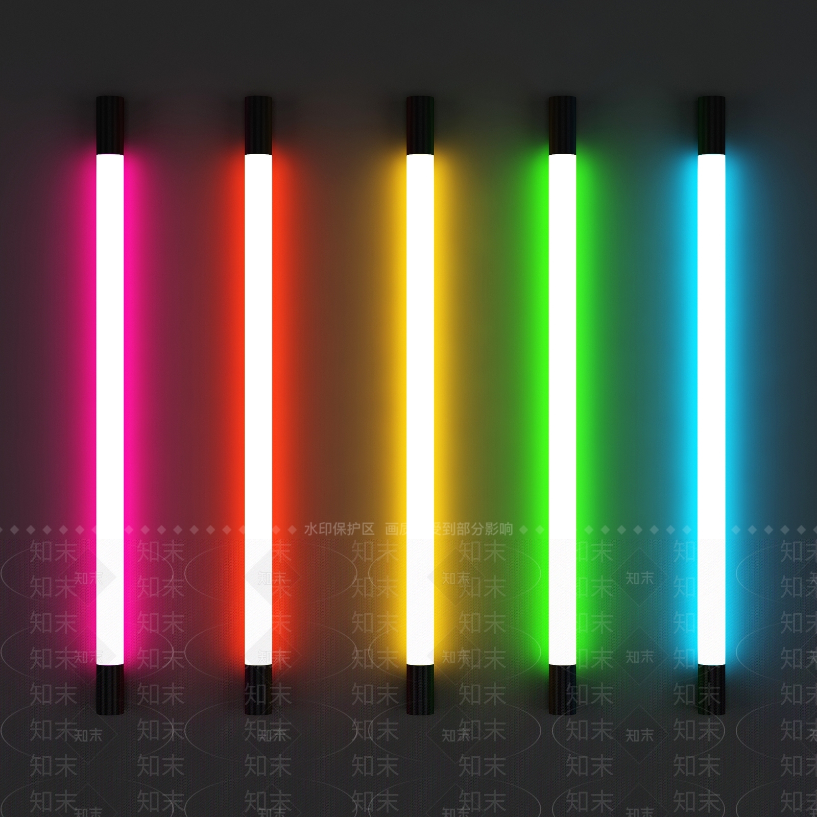 现代装饰霓虹灯管3D模型下载【ID:635603504】