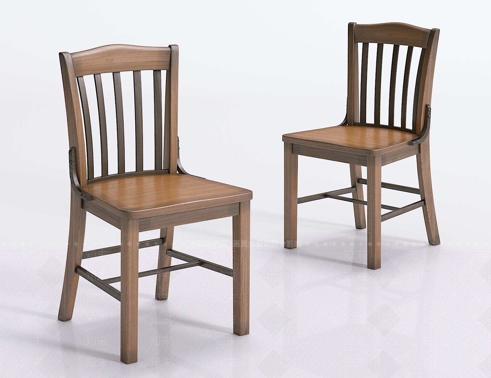 中式实木椅子3D模型下载【ID:235605456】