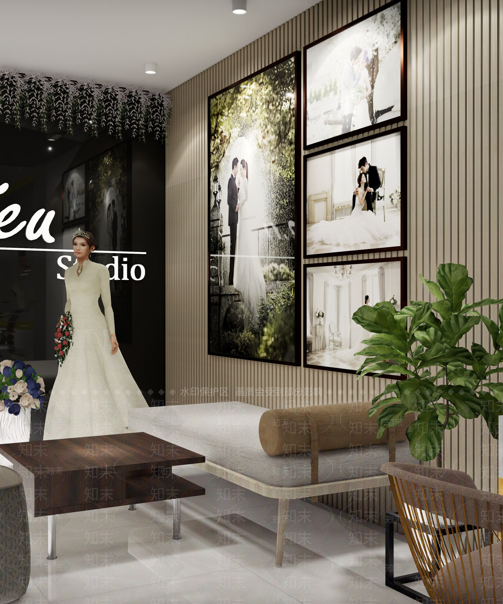 现代婚纱店SU模型下载【ID:235667380】