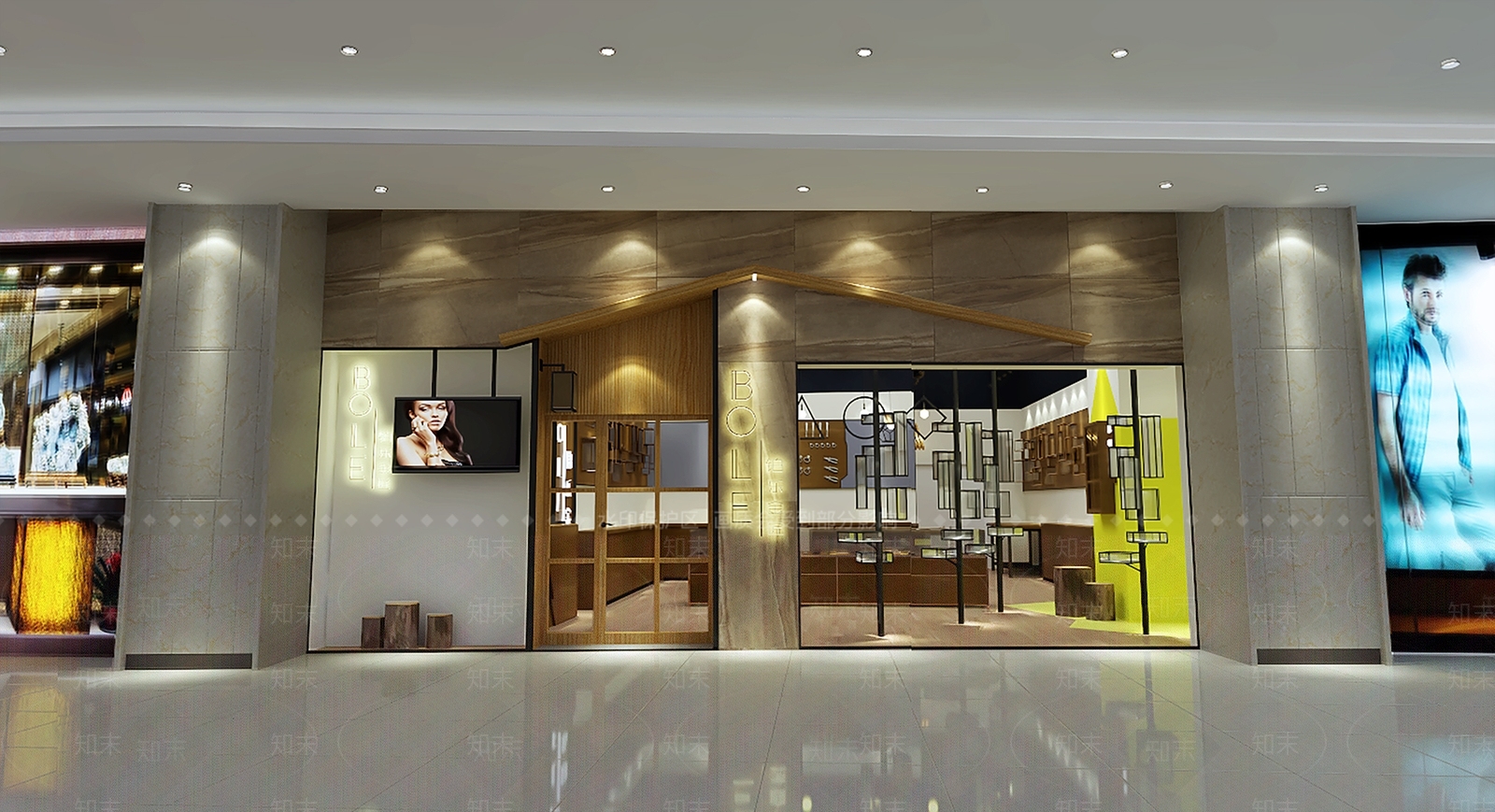 现代珠宝店装饰手工店SU模型下载【ID:135726427】