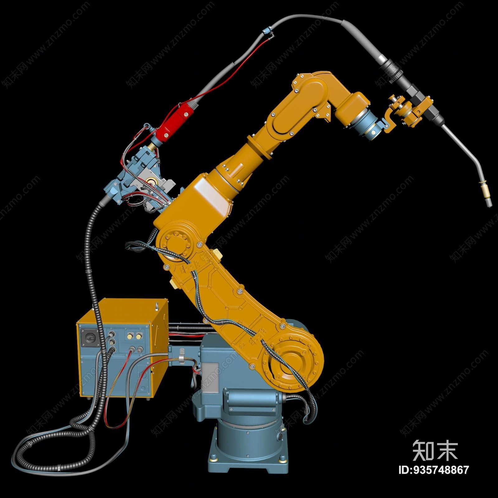 现代工业机械手臂模型【id:935748867】