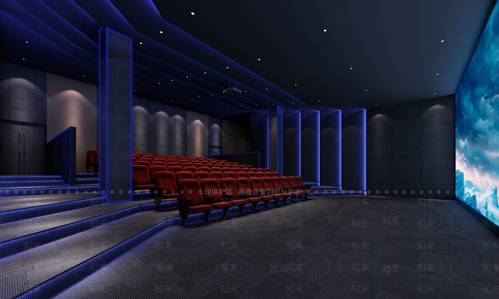现代简约电影院3D模型下载【ID:535781168】