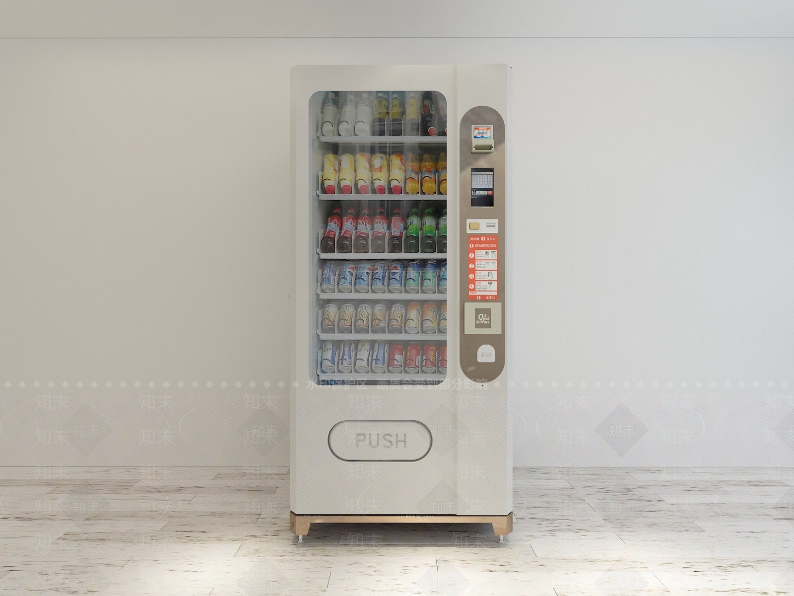 现代新款现代自动售货机液晶屏扫码取货机3D模型下载【ID:235824129】