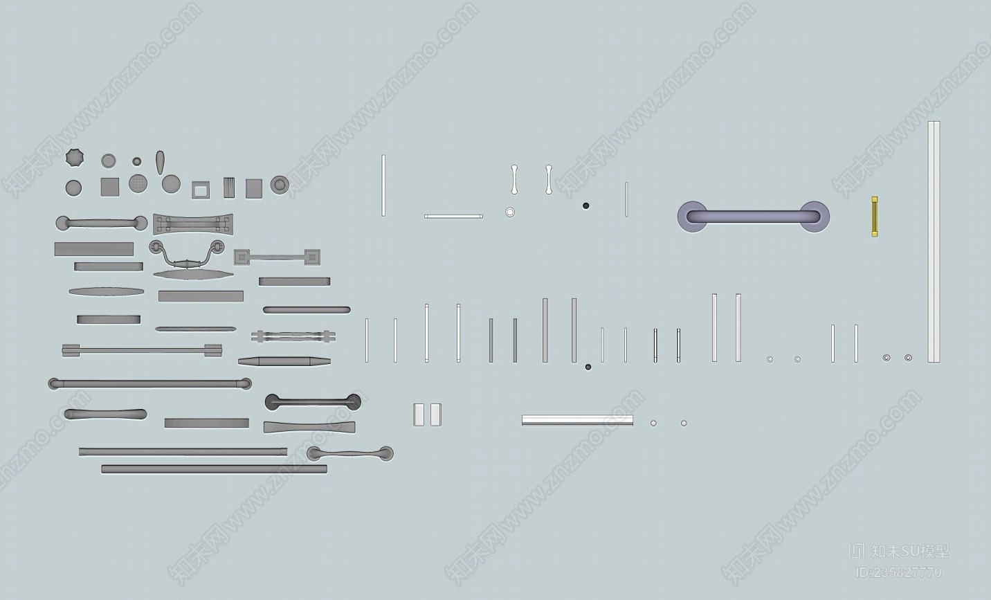 五金件SU模型下载【ID:235827770】