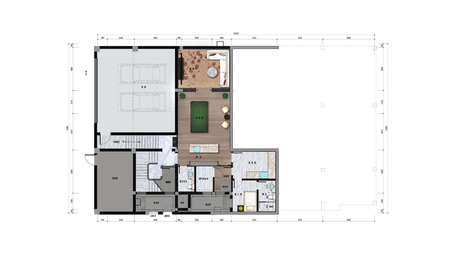 绿城·御园·法合别墅样板房效果图+施工图施工图下载【ID:535842793】