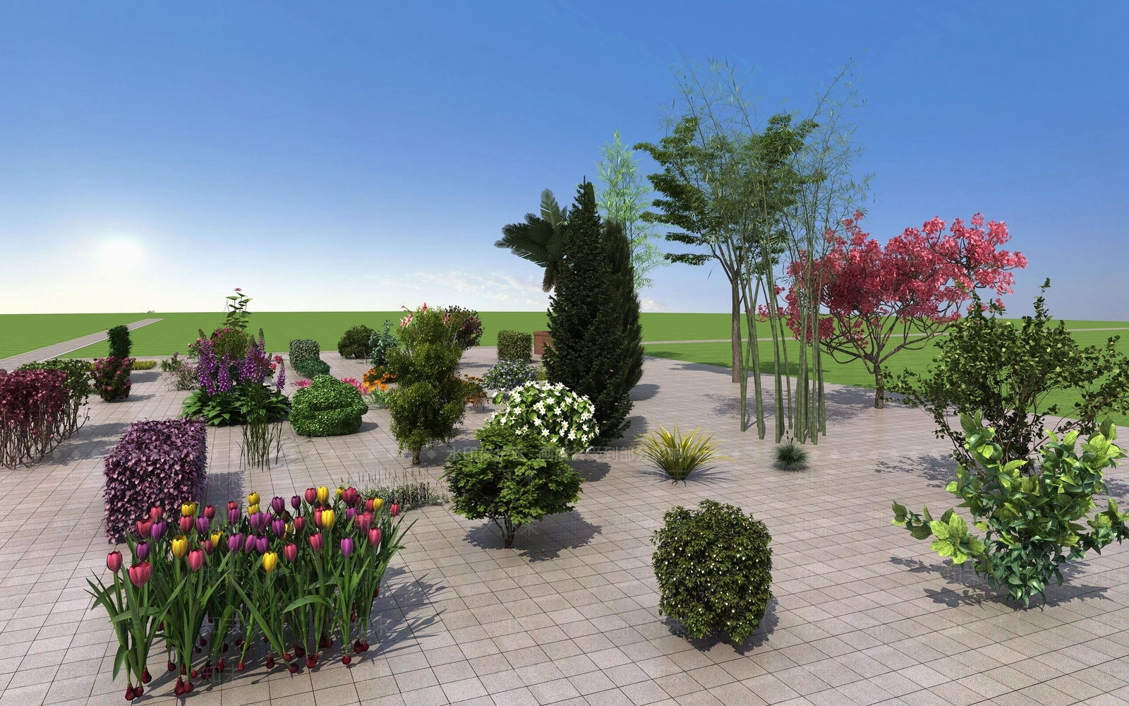 花草组合3D模型下载【ID:335854575】