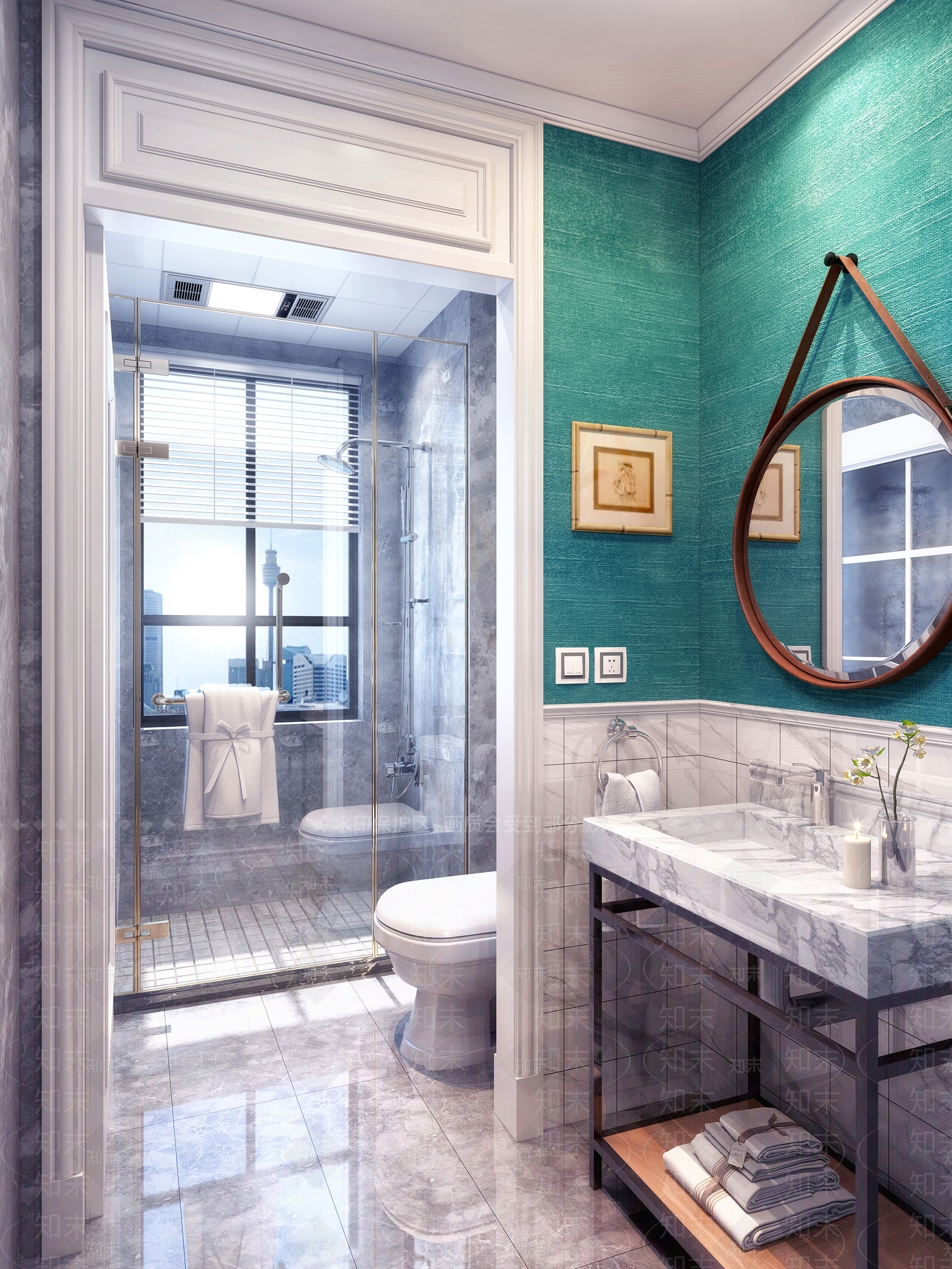 北欧现代卫生间3D模型下载【ID:535855412】