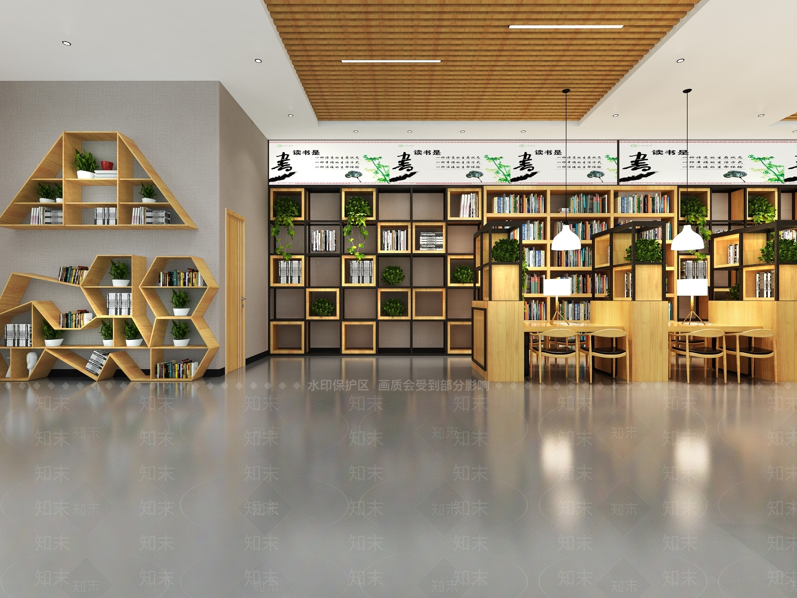 现代图书馆3D模型下载【ID:835961262】