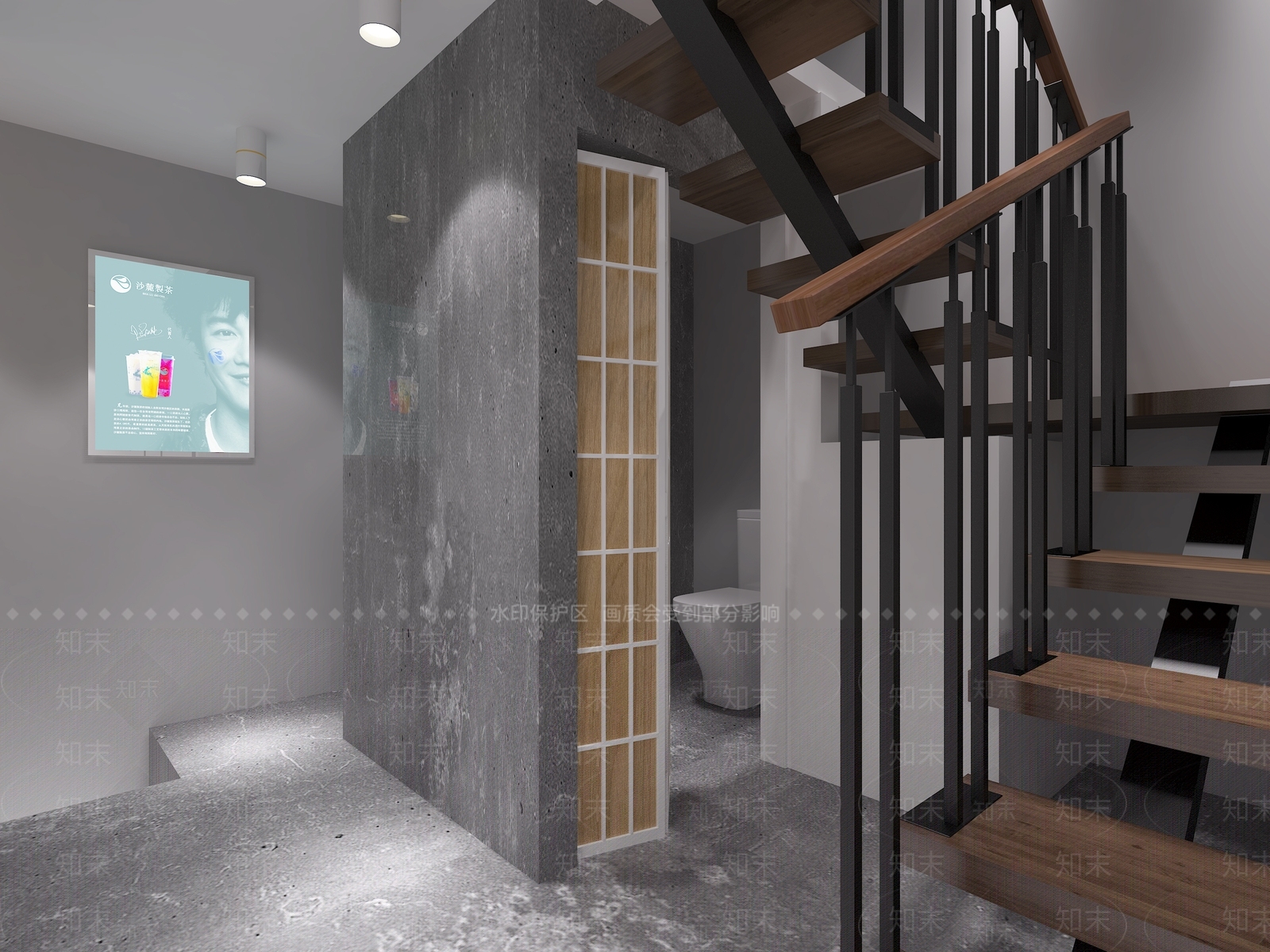 现代奶茶店3D模型下载【ID:335962186】