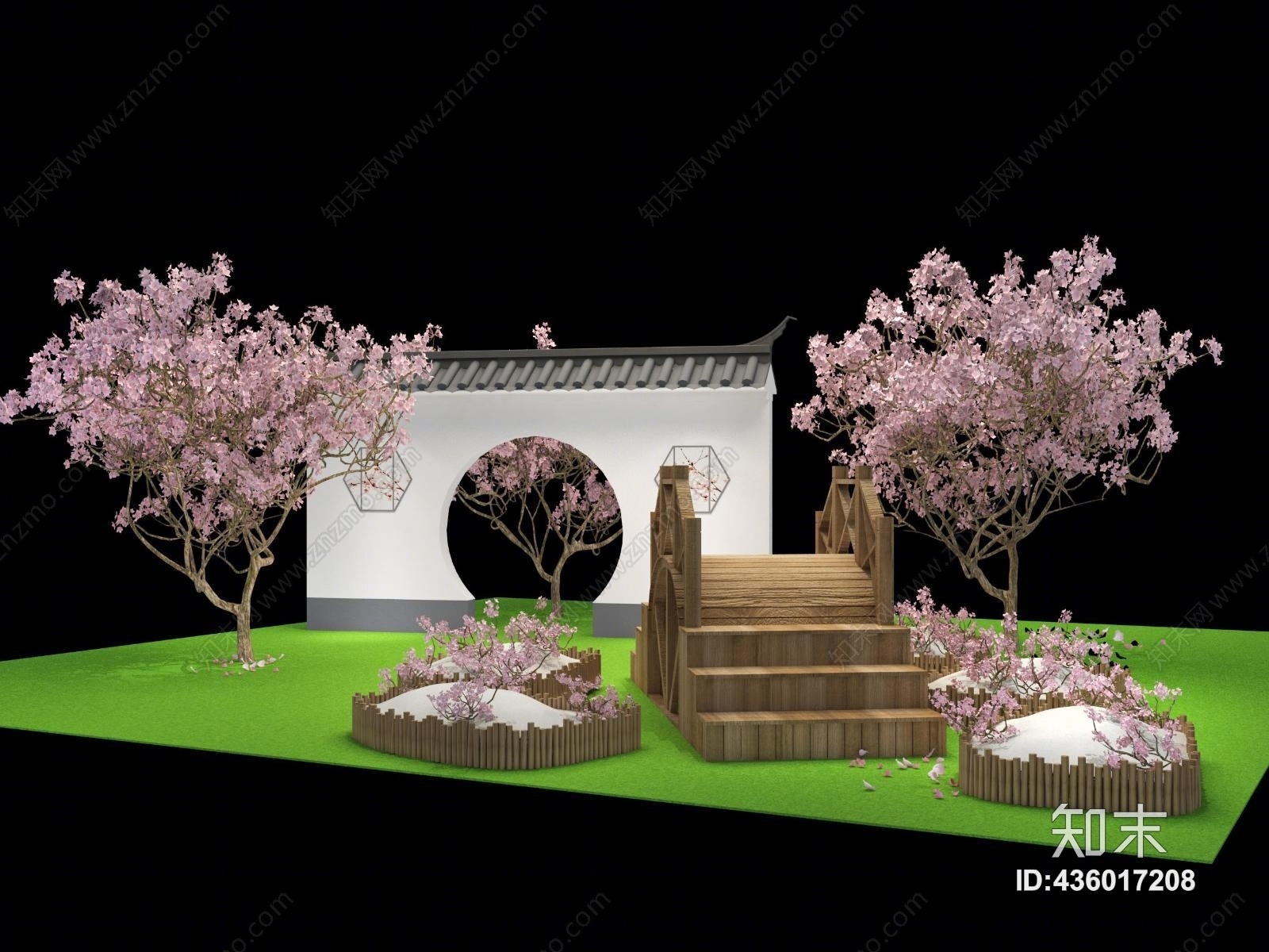 中式商场美陈3D模型下载【ID:436017208】