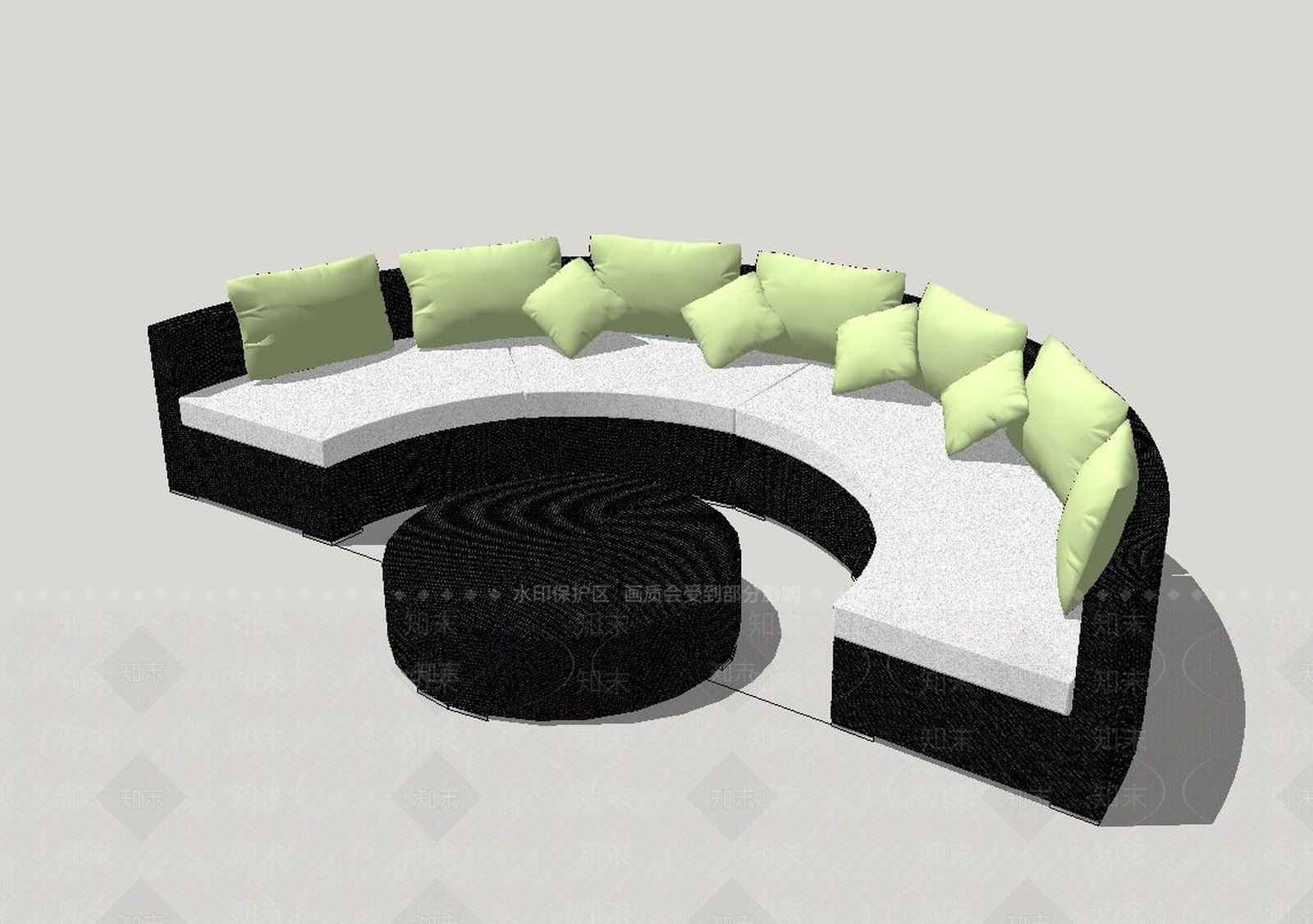 现代风格室外休闲椅SU模型下载【ID:436022024】