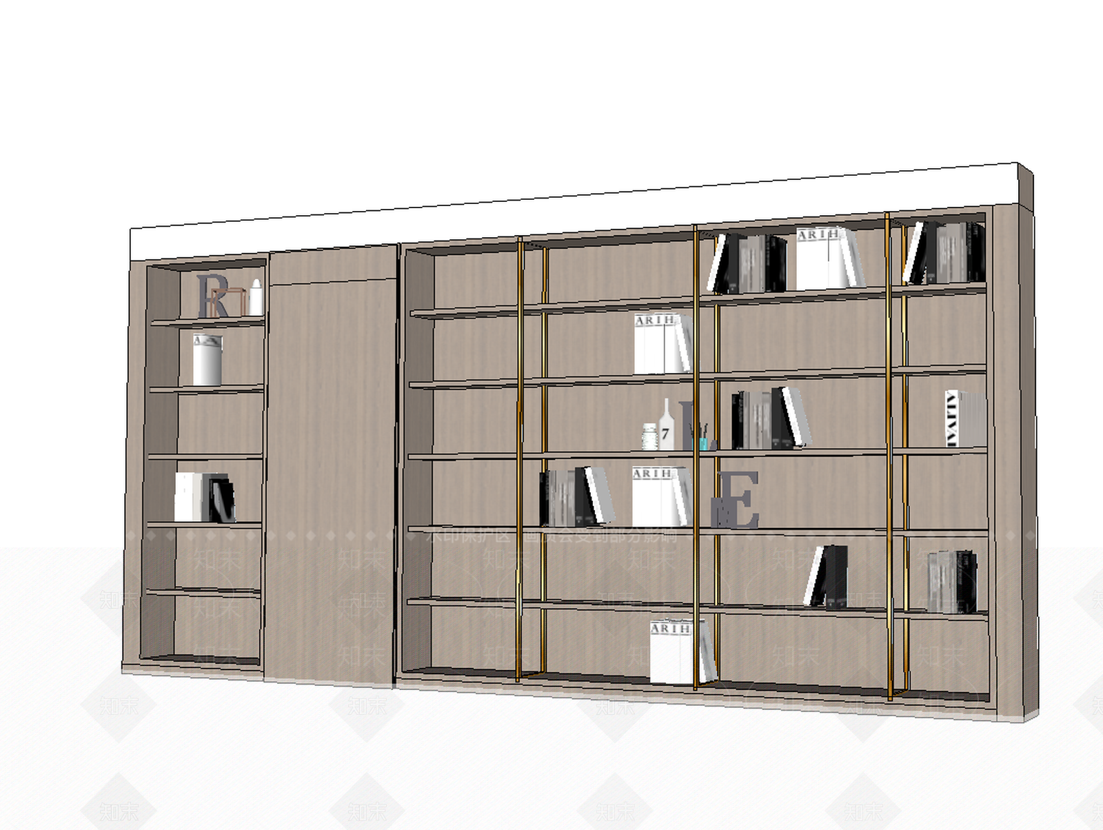 现代展示柜子SU模型下载【ID:236048360】