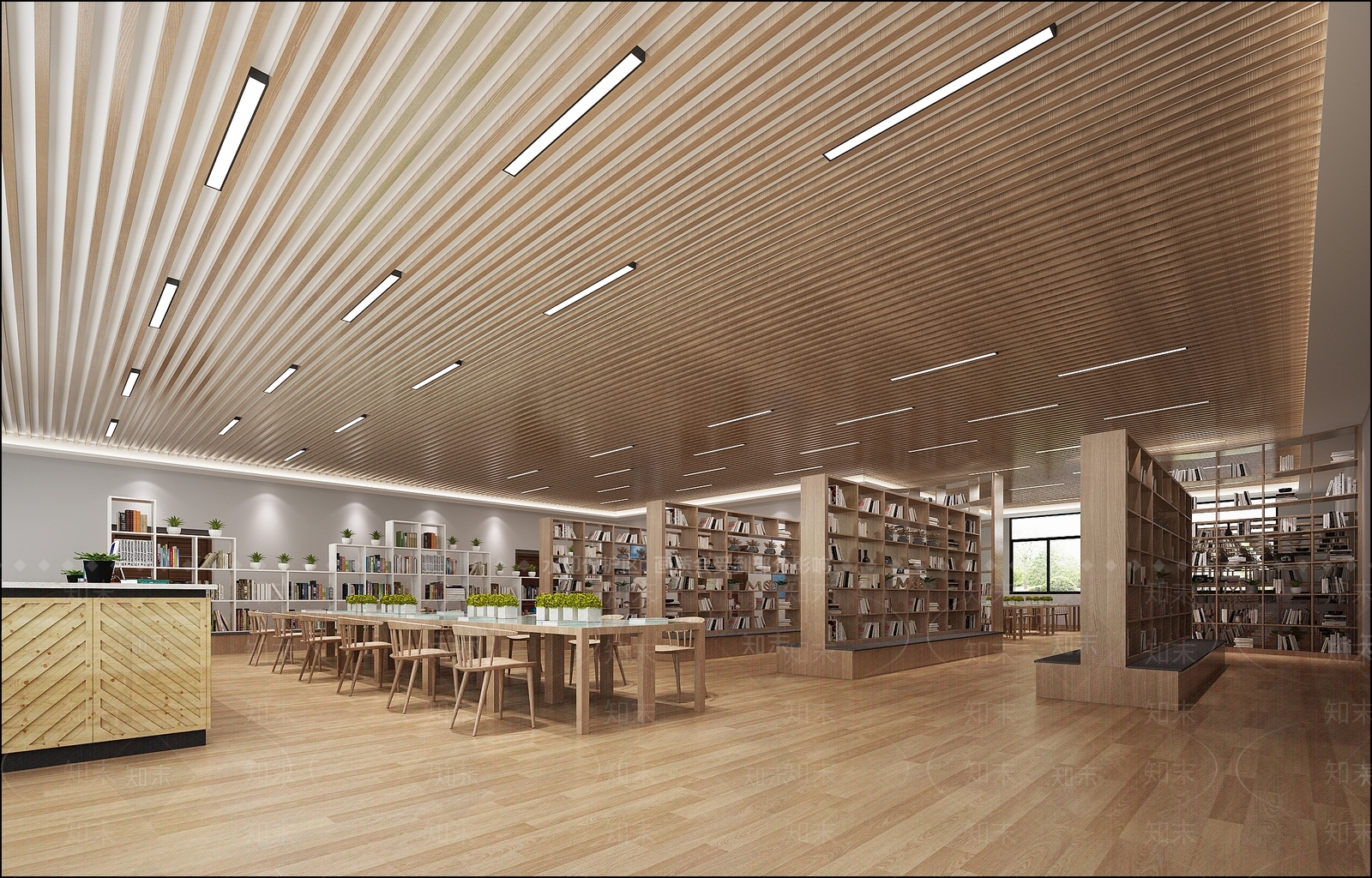 现代图书馆3D模型下载【ID:836066274】