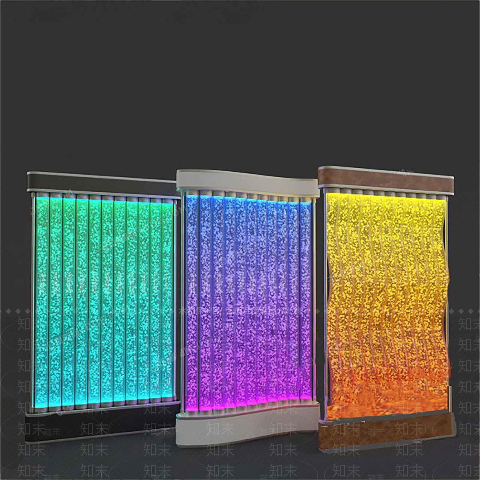 气泡墙水舞屏风隔断3D模型下载【ID:936075314】