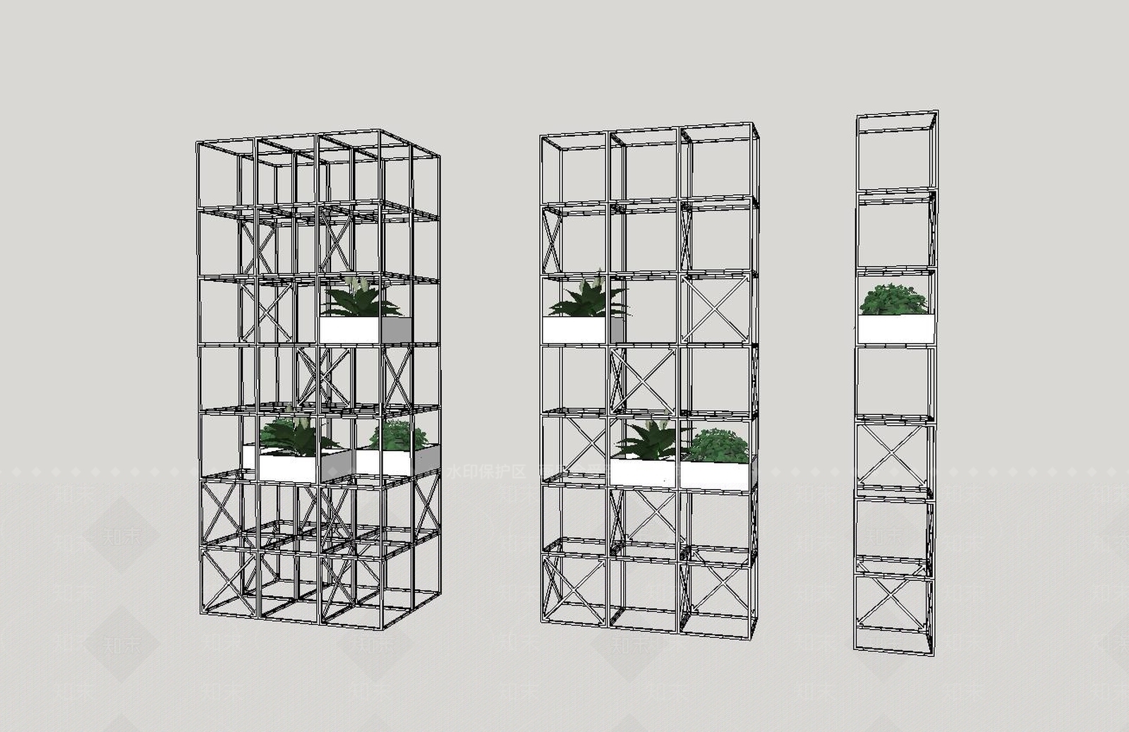 架子植物SU模型下载【ID:136077824】