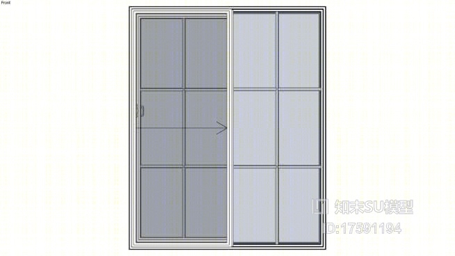 推拉门SU模型下载【ID:219297221】