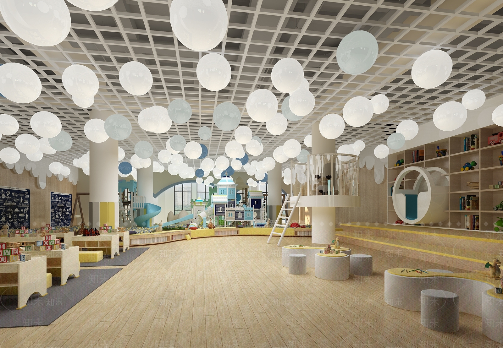 现代亲子萌宝乐园3D模型下载【ID:536163029】