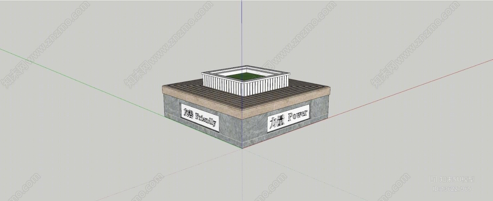 景观户外树池座凳SU模型下载【ID:136227965】