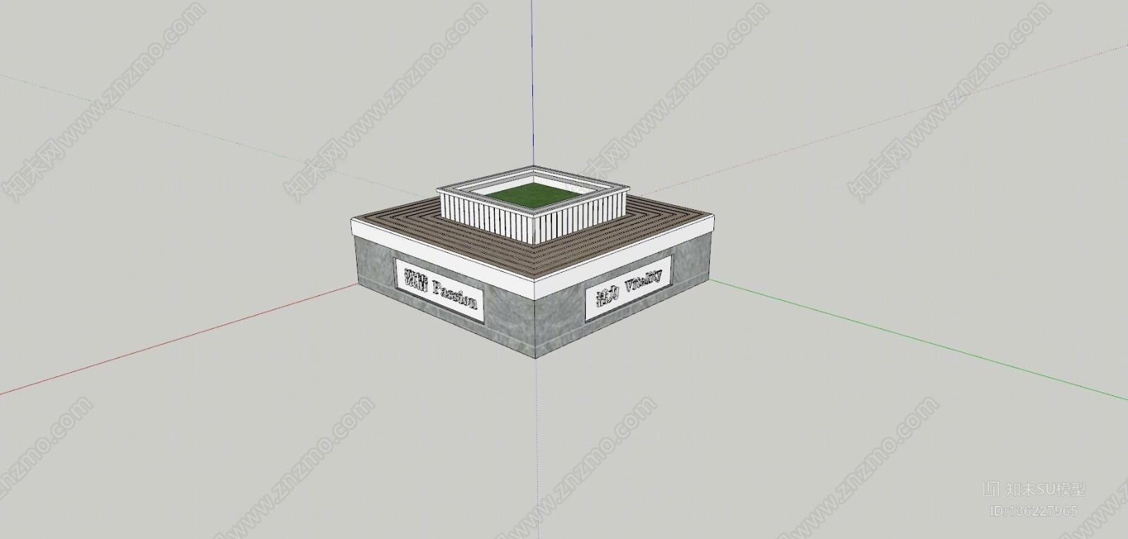 景观户外树池座凳SU模型下载【ID:136227965】