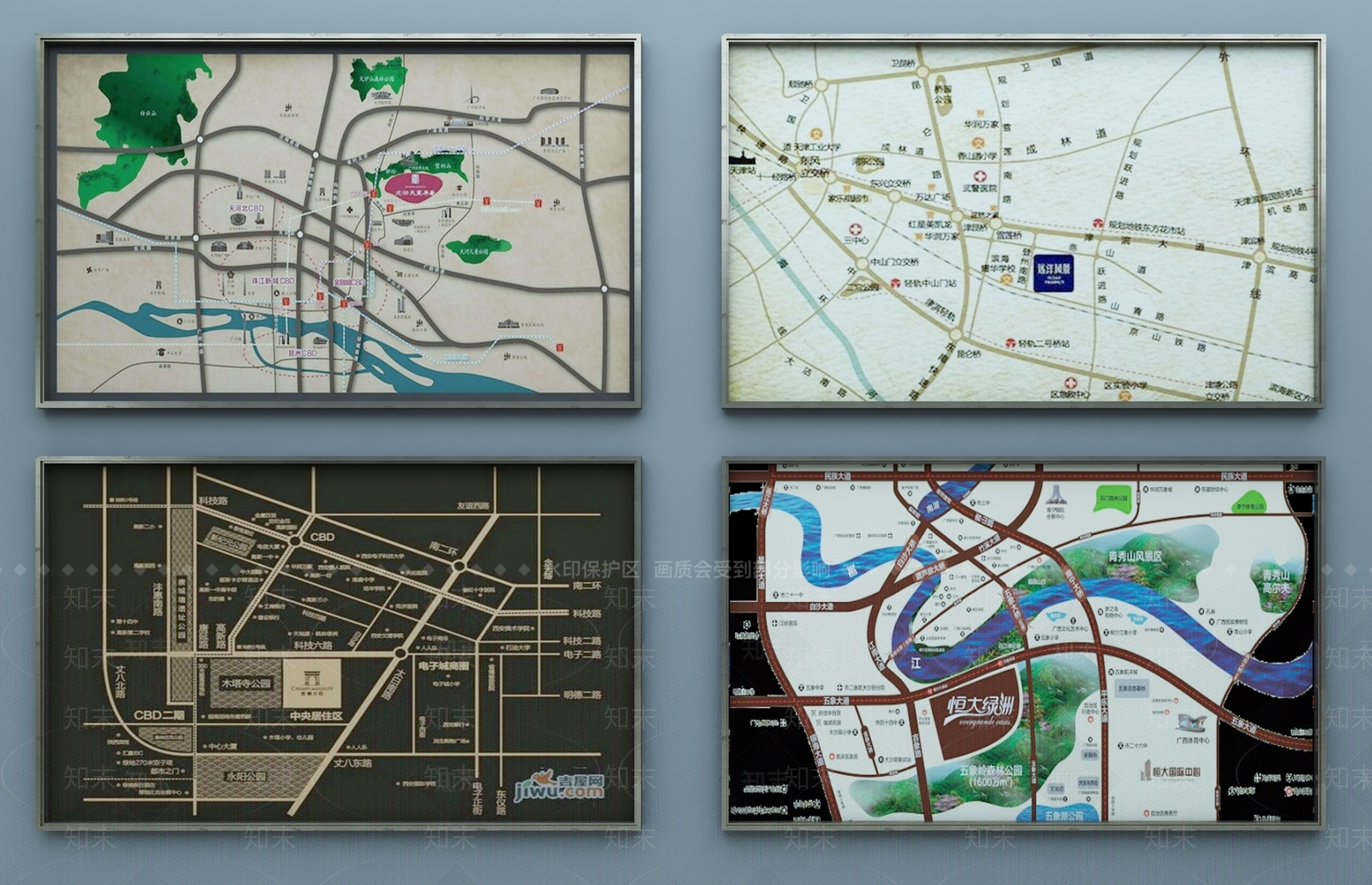 现代售楼部地图沙盘地图区域地图3D模型下载【ID:436270541】