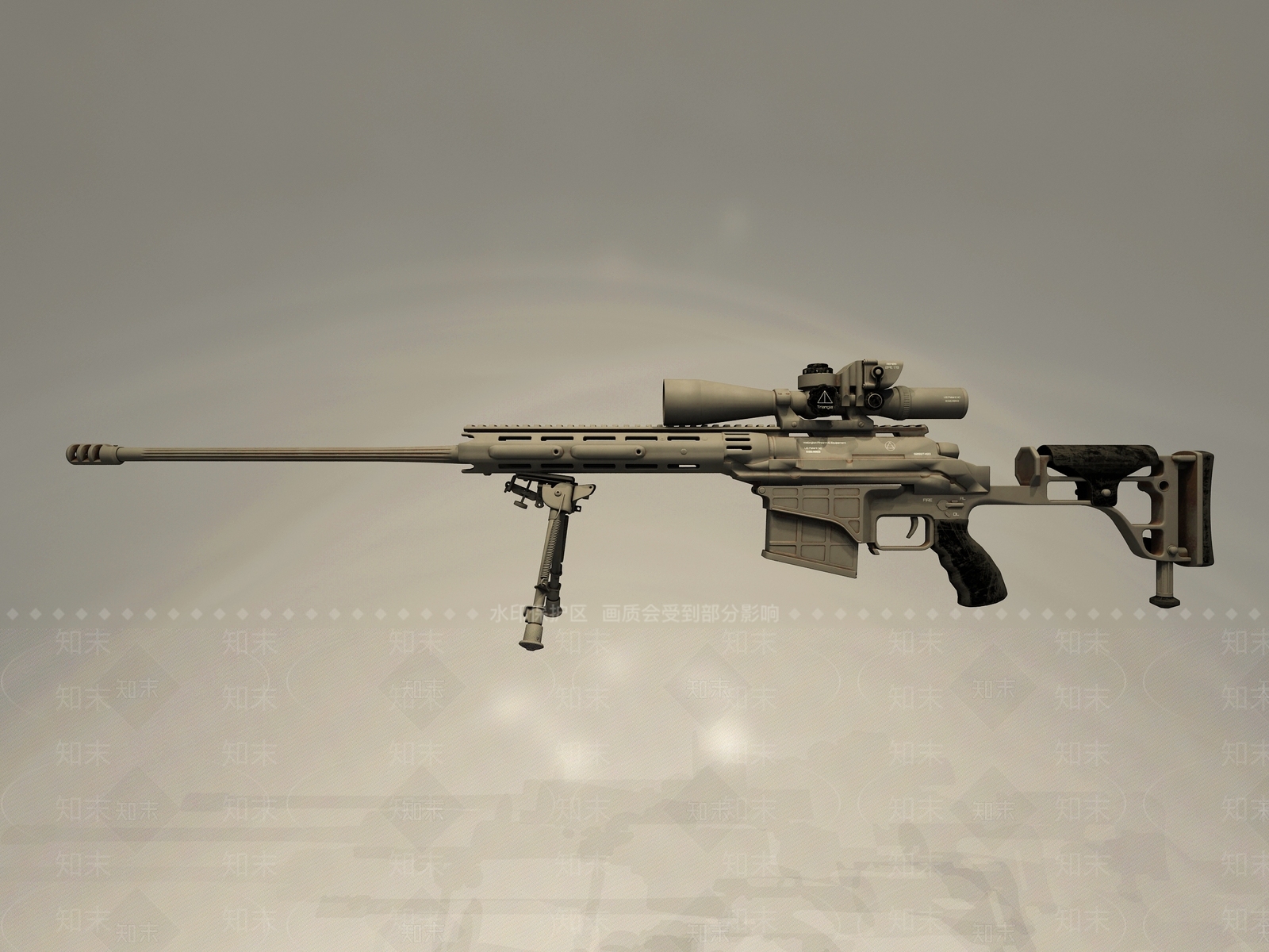 现代拉拴式50狙击步枪3D模型下载【ID:336275514】