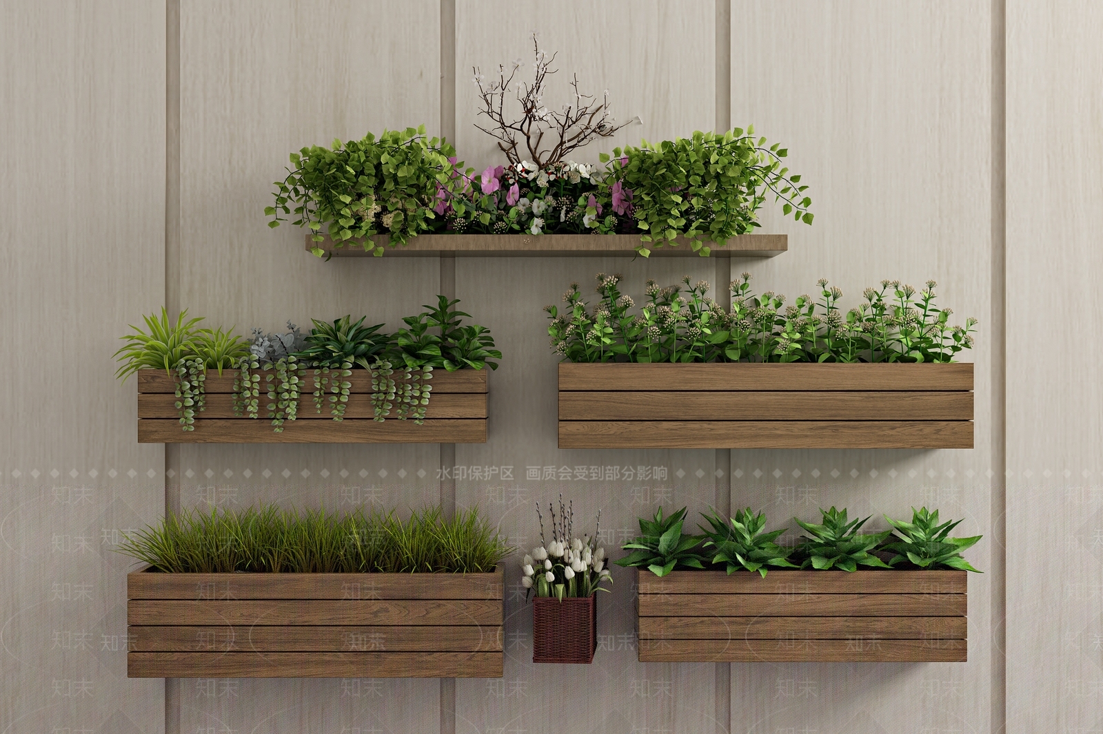 现代植物3D模型下载【ID:336276843】