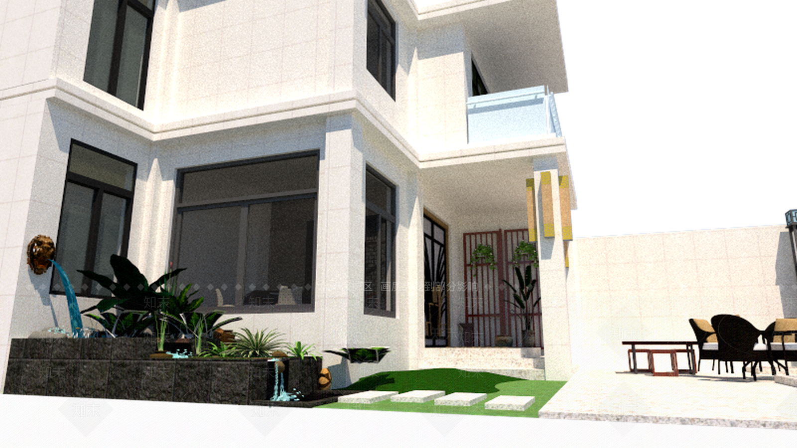 农村三层别墅SU模型下载【ID:237123323】