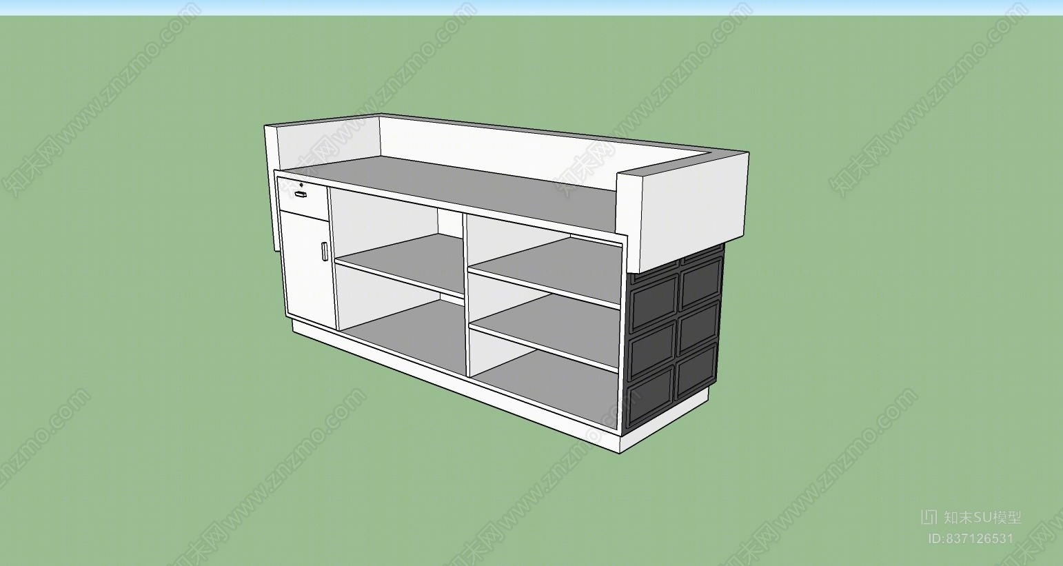 服装店收银台SU模型下载【ID:837126531】