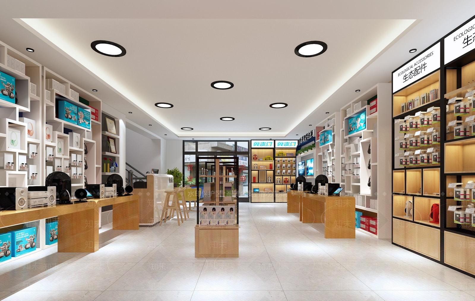 现代手机专卖店3D模型下载【ID:737130094】