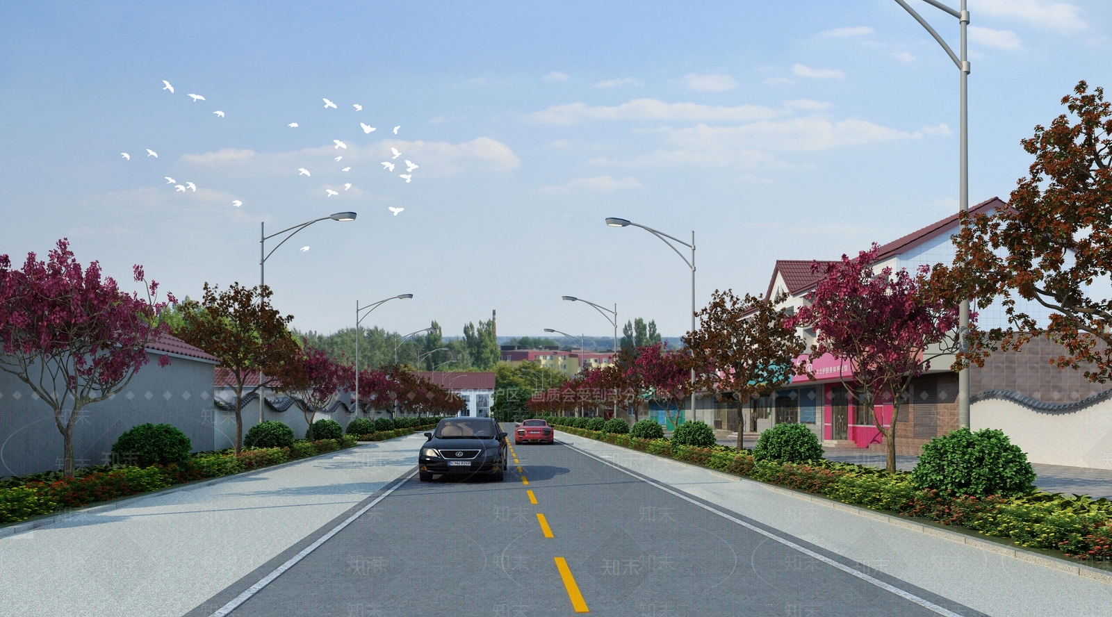 现代马路规划3D模型下载【ID:937156253】