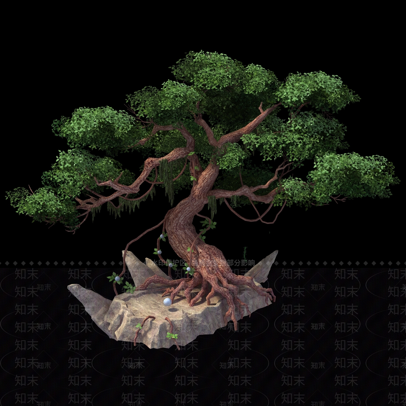 其它松树景观植物3D模型下载【ID:337657627】