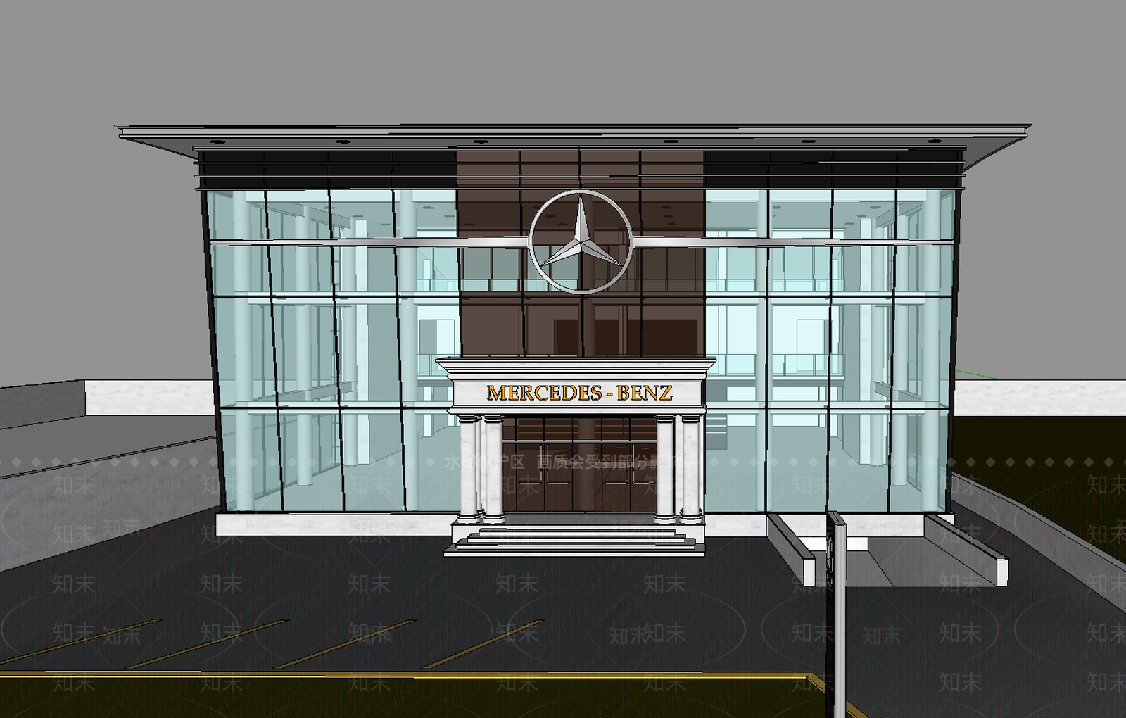 4S店空间模型SU模型下载【ID:239557582】