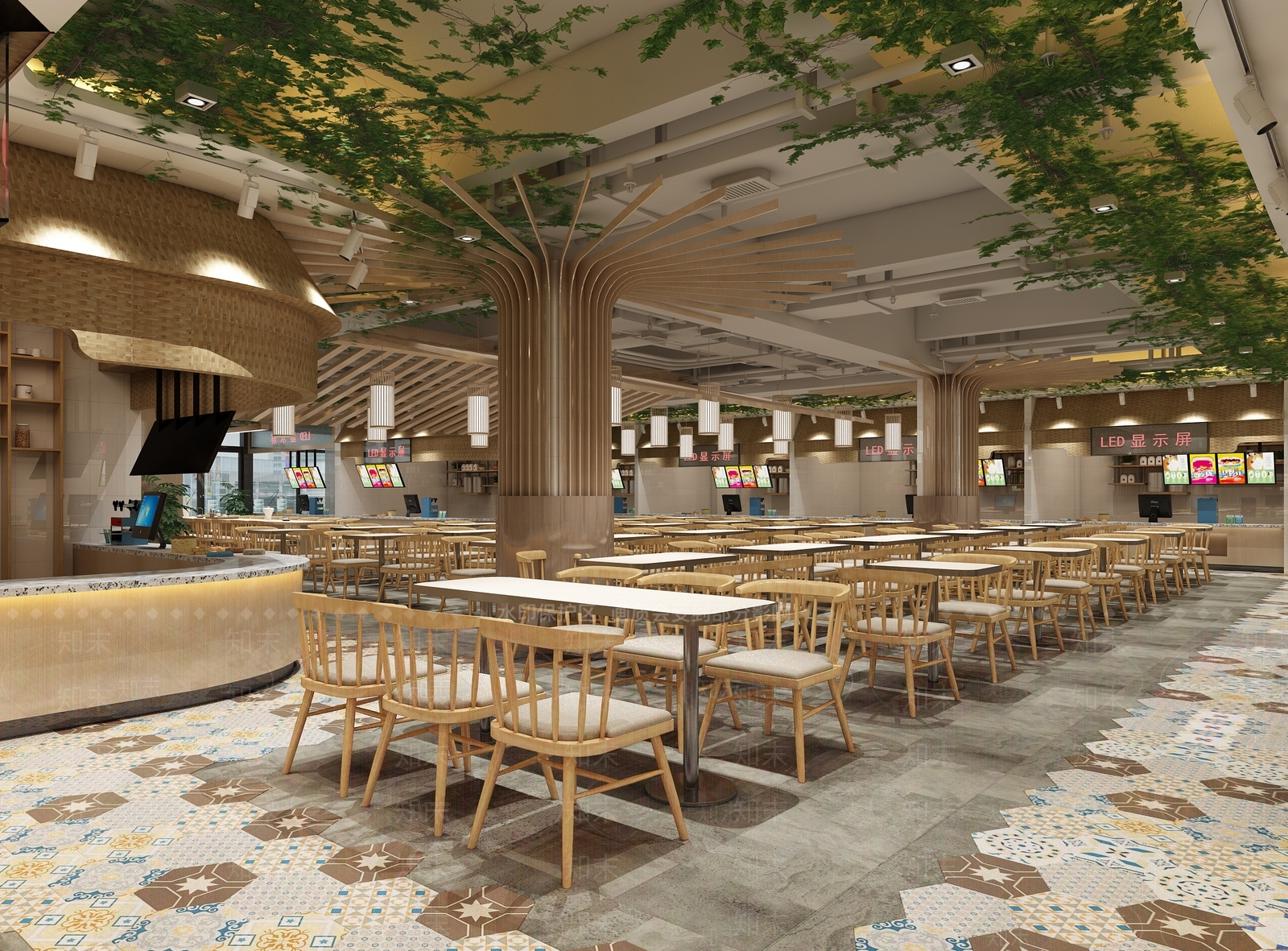 日式简约食堂3D模型下载【ID:740596748】