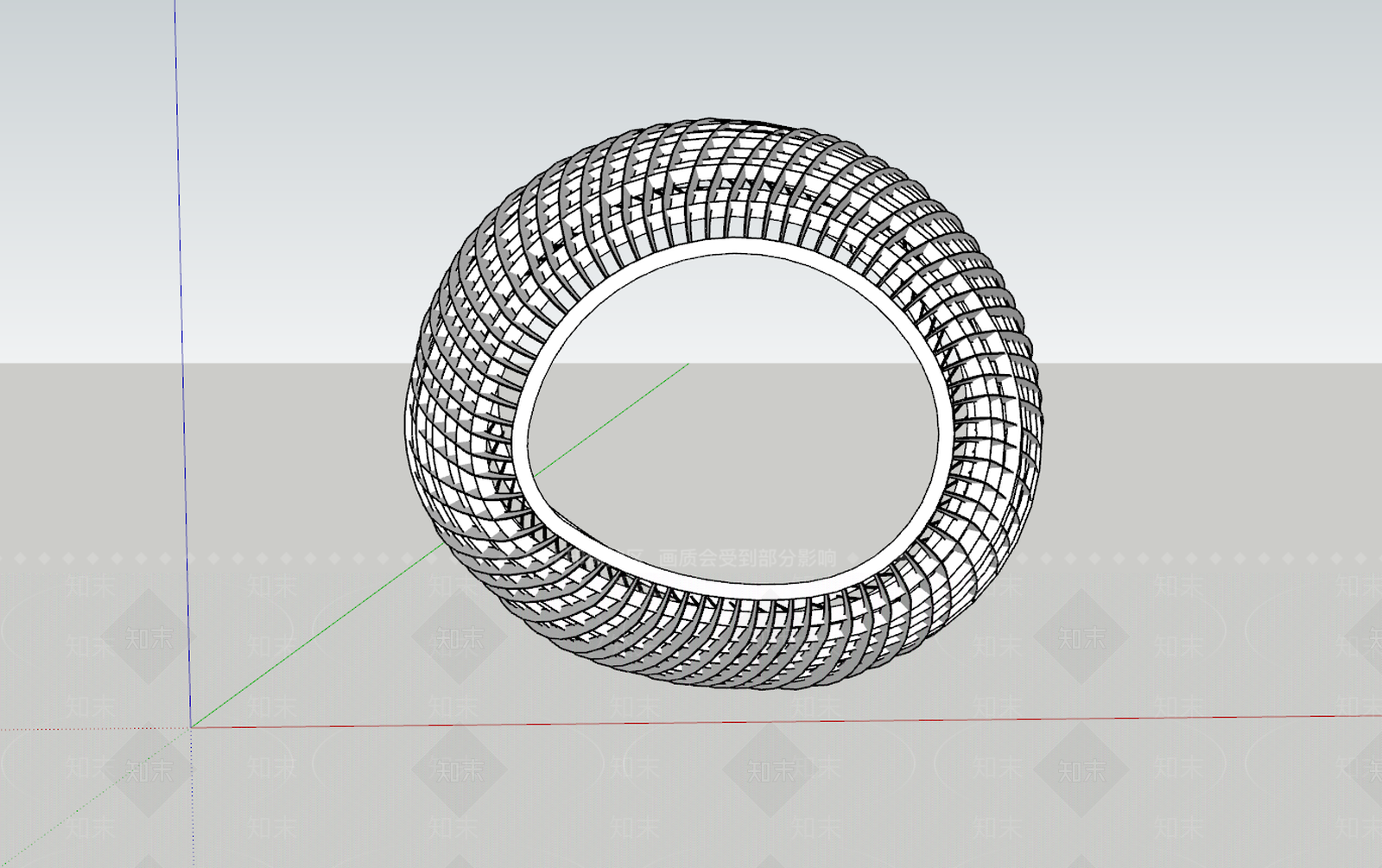 公共空间景观构筑物SU模型下载【ID:840606003】