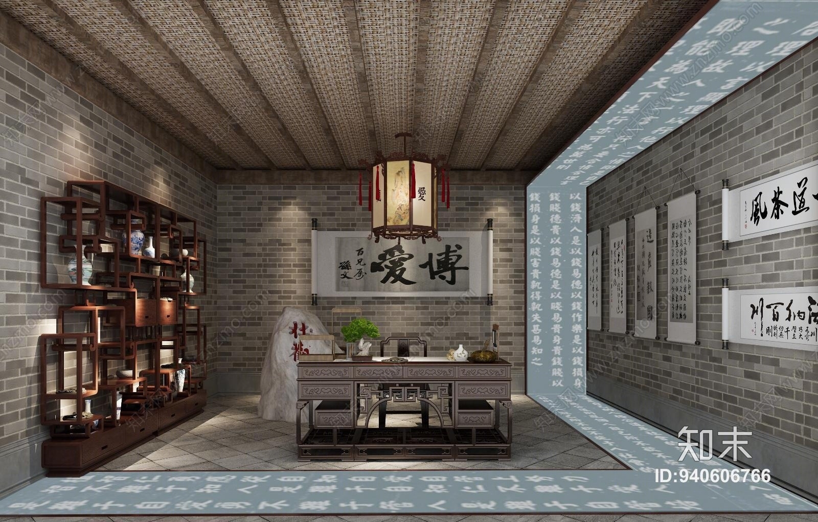 中式博物馆3D模型下载【ID:940606766】