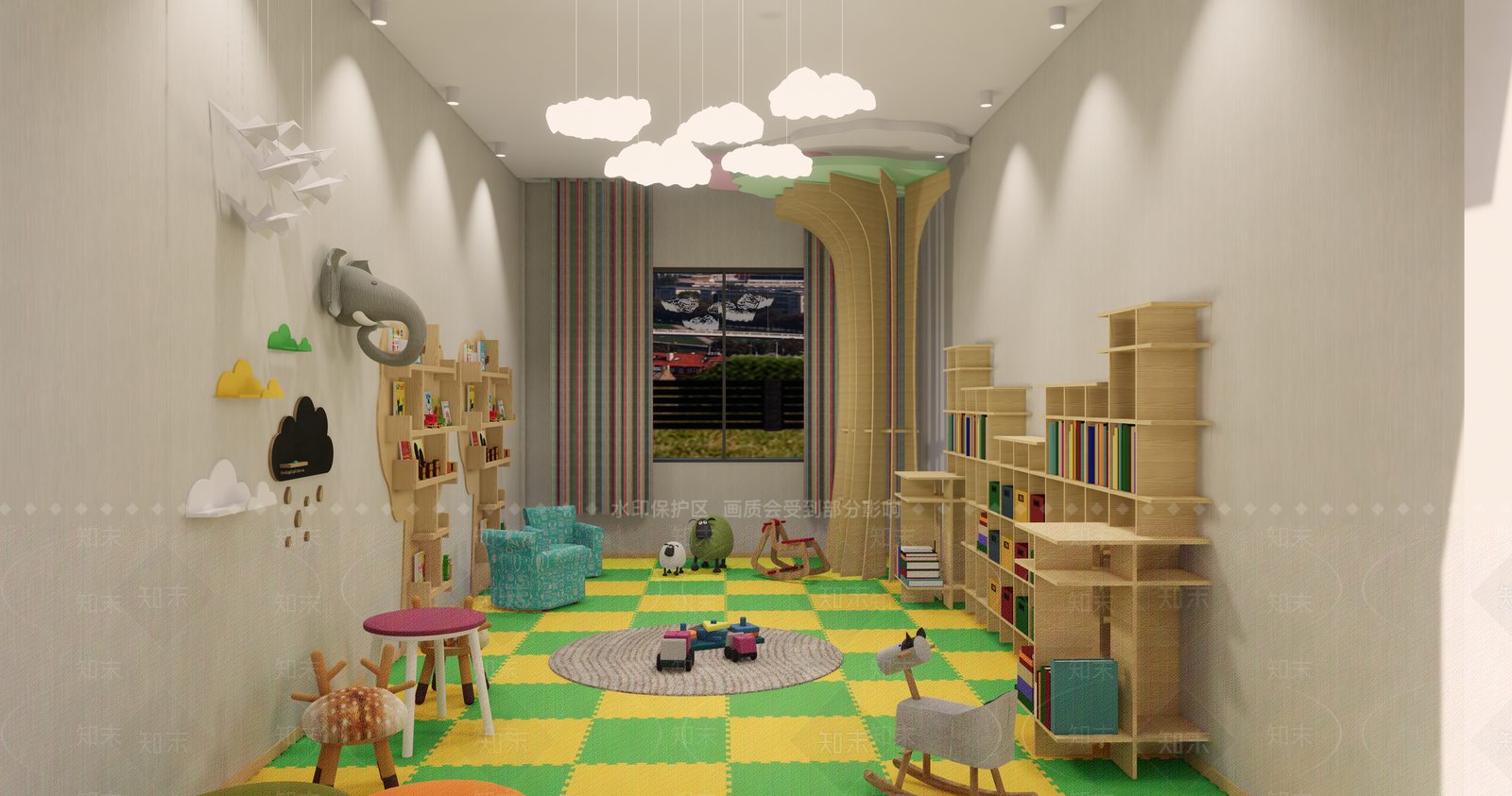 室内儿童游乐间SU模型下载【ID:940622022】
