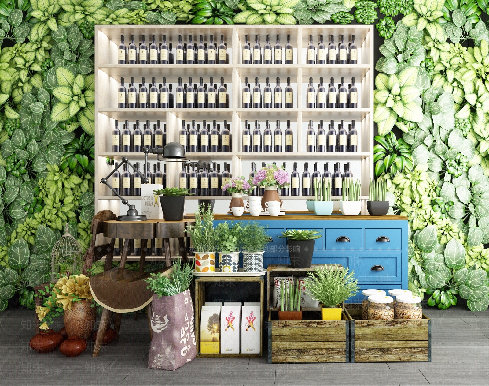 工业风植物3D模型下载【ID:940627963】