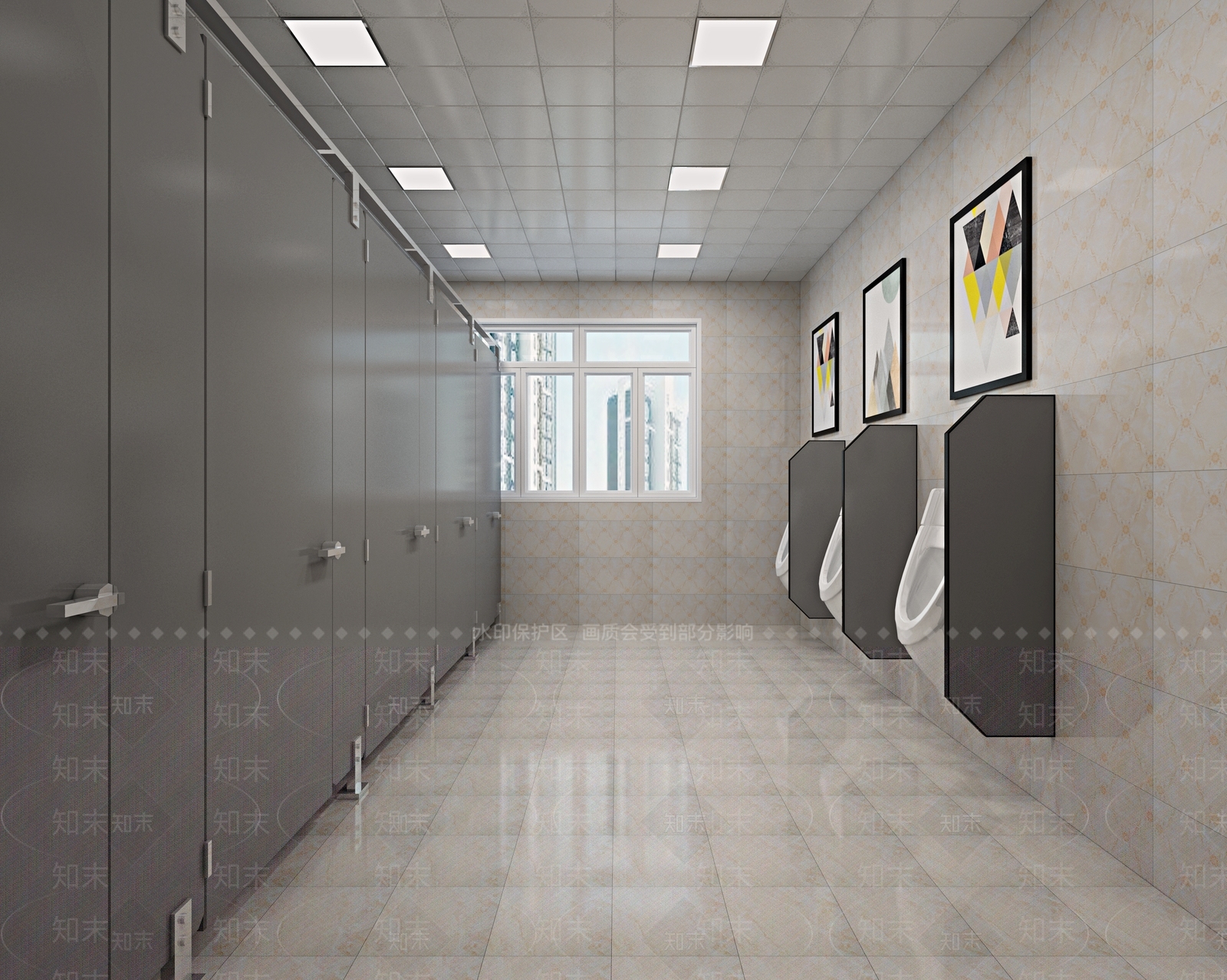 现代工装卫生间3D模型下载【ID:940643964】