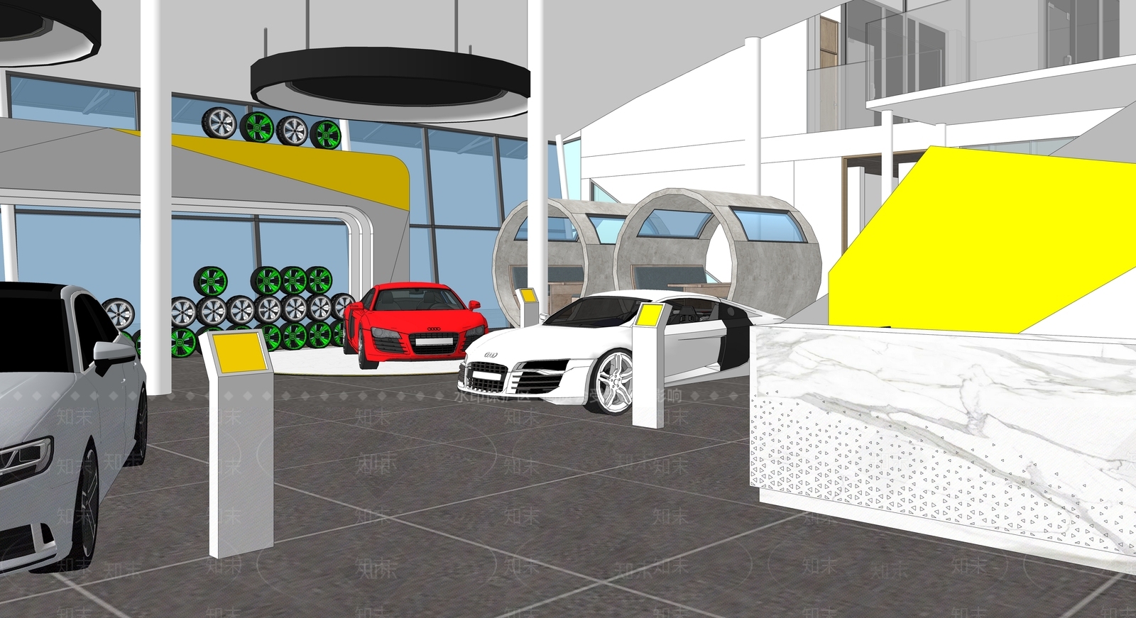 奥迪4s店SU模型下载【ID:940652192】