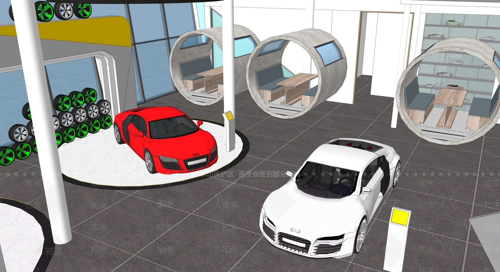 奥迪4s店SU模型下载【ID:940652192】