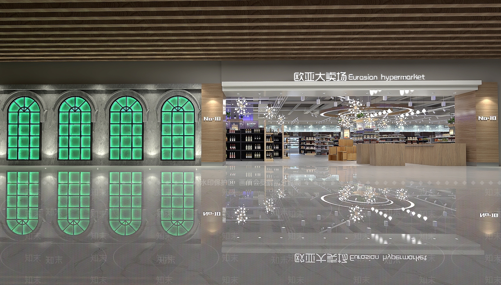 超级大卖场设计方案SU模型下载【ID:840677397】