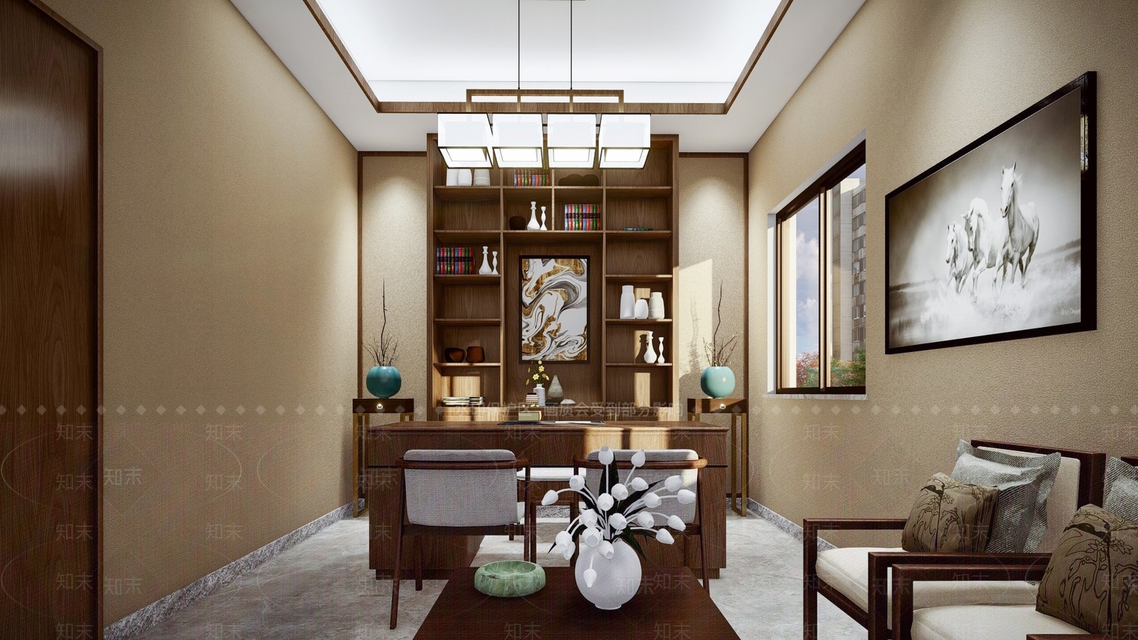 某中式茶店改造SU模型下载【ID:940685380】