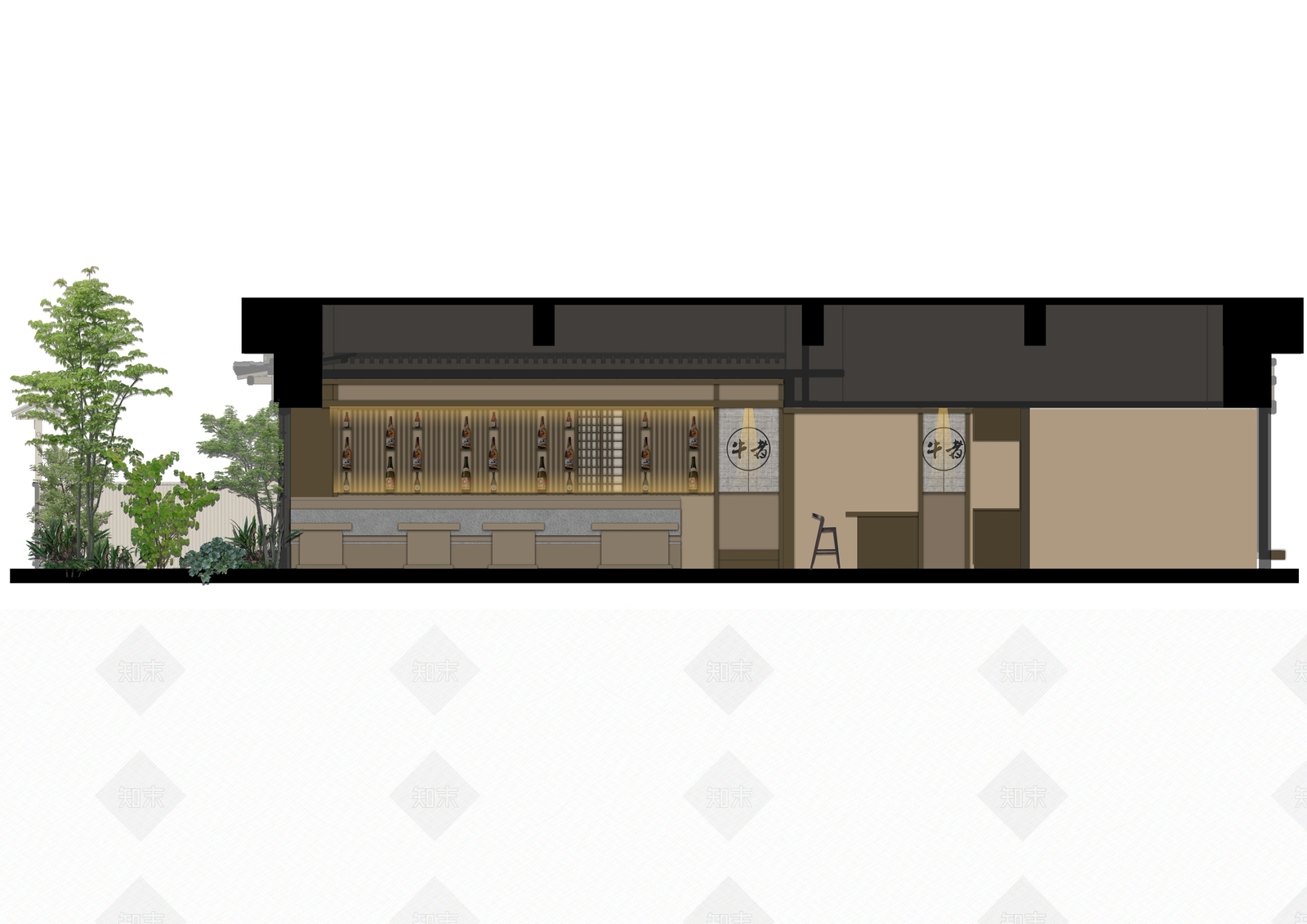 日式烤肉料理店SU模型下载【ID:840688608】