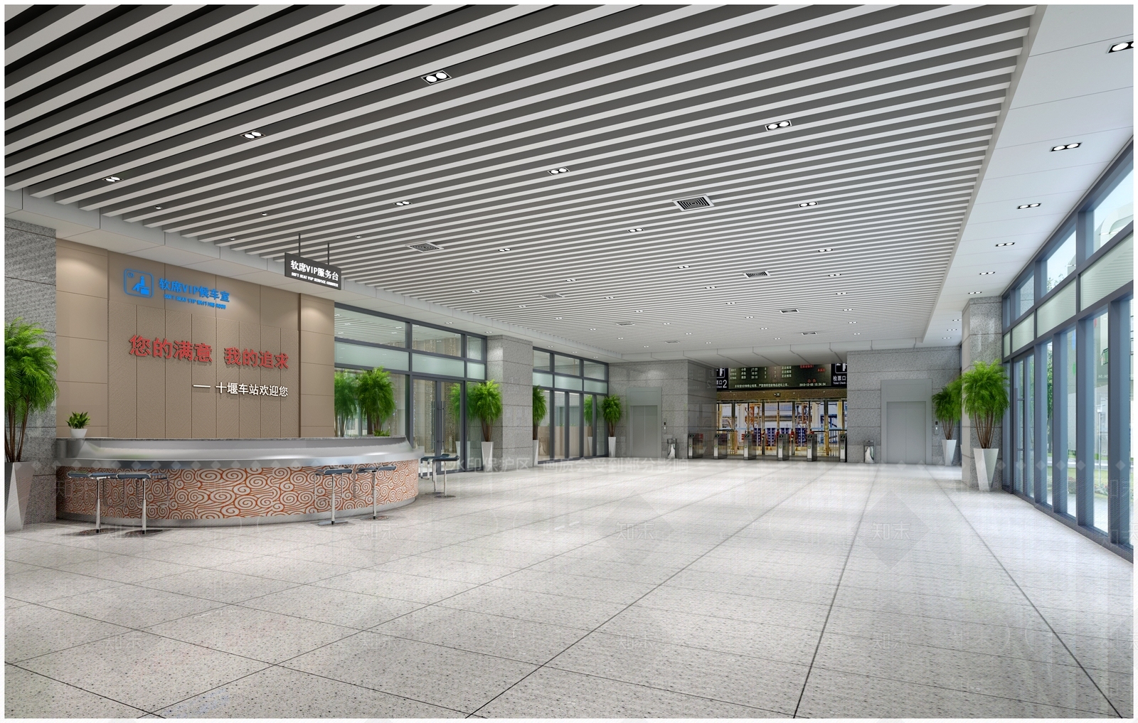 现代风格火车站展示设计3D模型下载【ID:540695454】