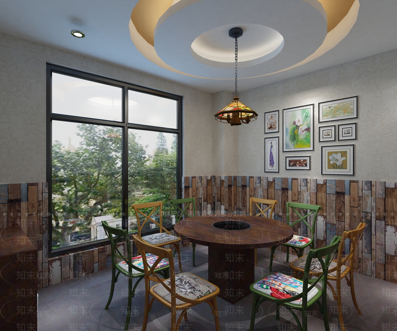 北欧火锅店餐厅包间3D模型下载【ID:340771613】