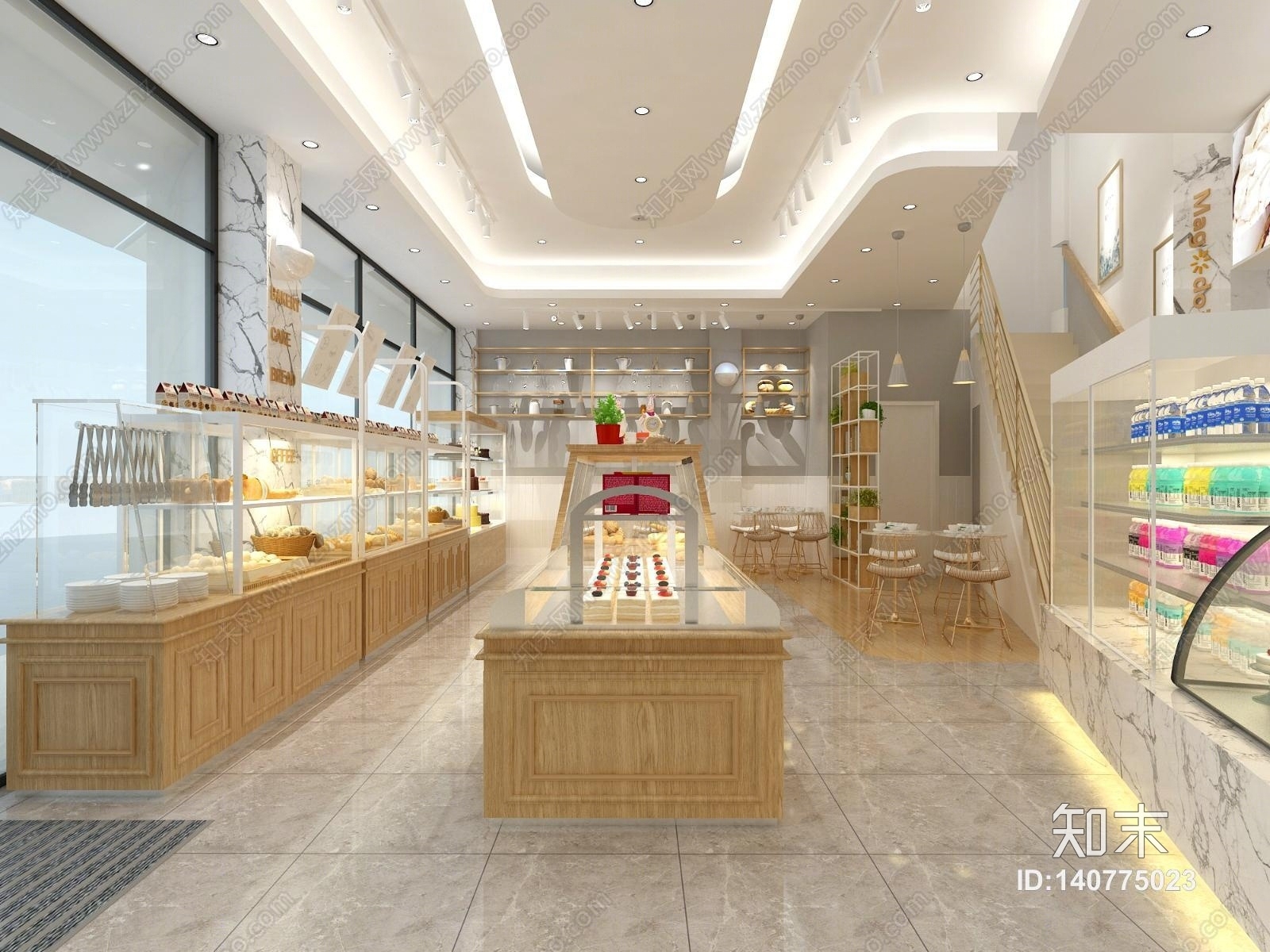 现代面包店3D模型下载【ID:140775023】