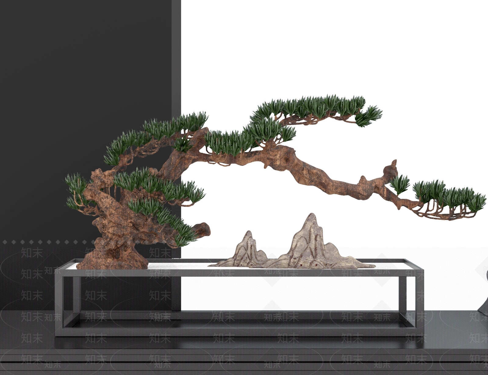 新中式装饰品摆件新中式假山摆件装饰品3D模型下载【ID:640795586】