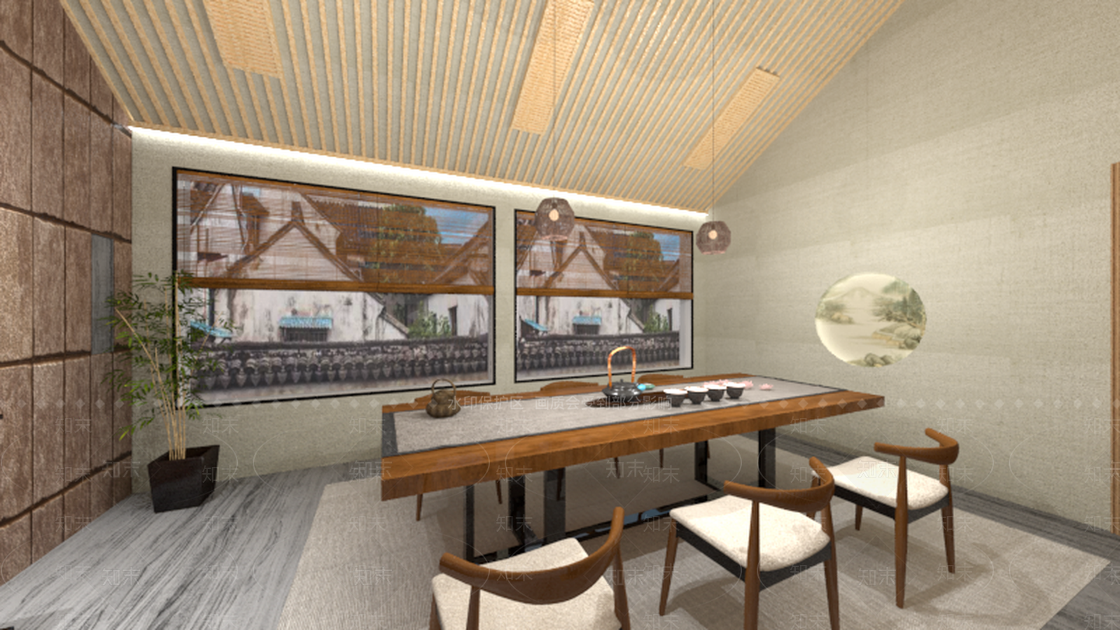 休闲茶吧SU模型下载【ID:940808392】