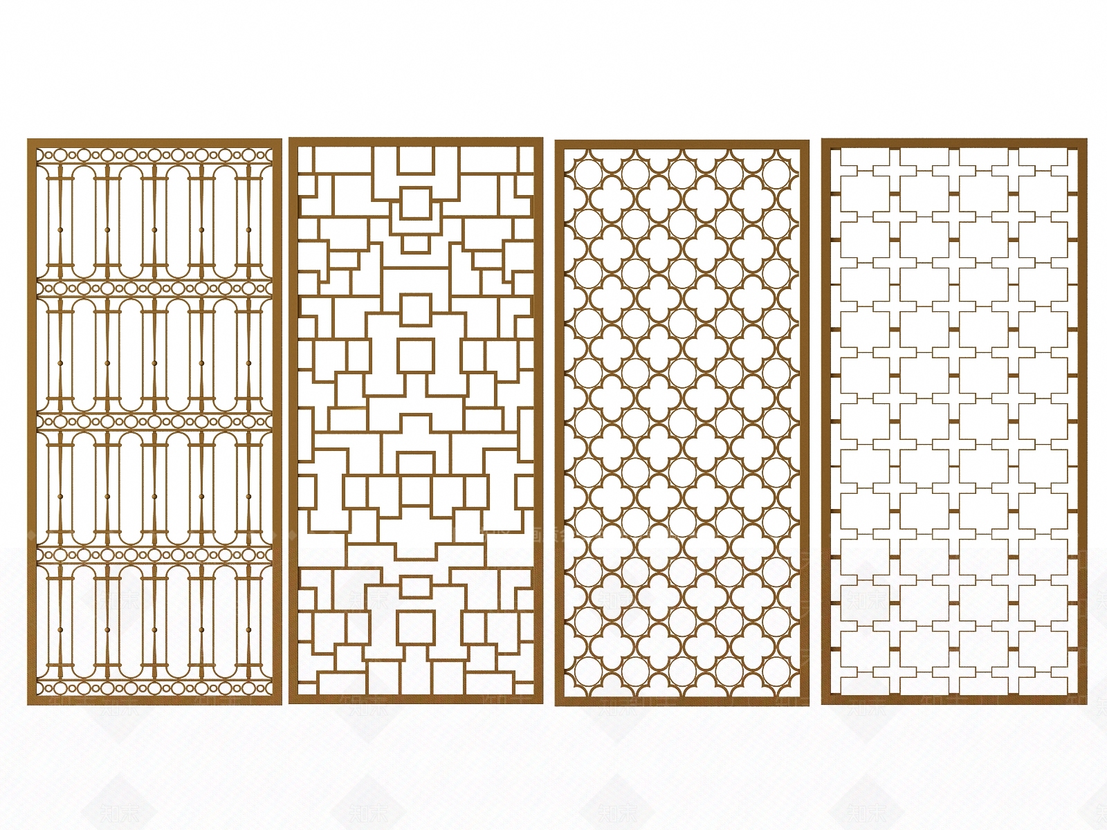 中式花格3D模型下载【ID:940824302】